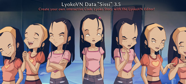 Lyokovn editor banner 3.5 sissi create your visual novel fanfic code lyoko