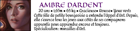 Ambre Dardent, Apprentie Artiseuse Ambre Dardent