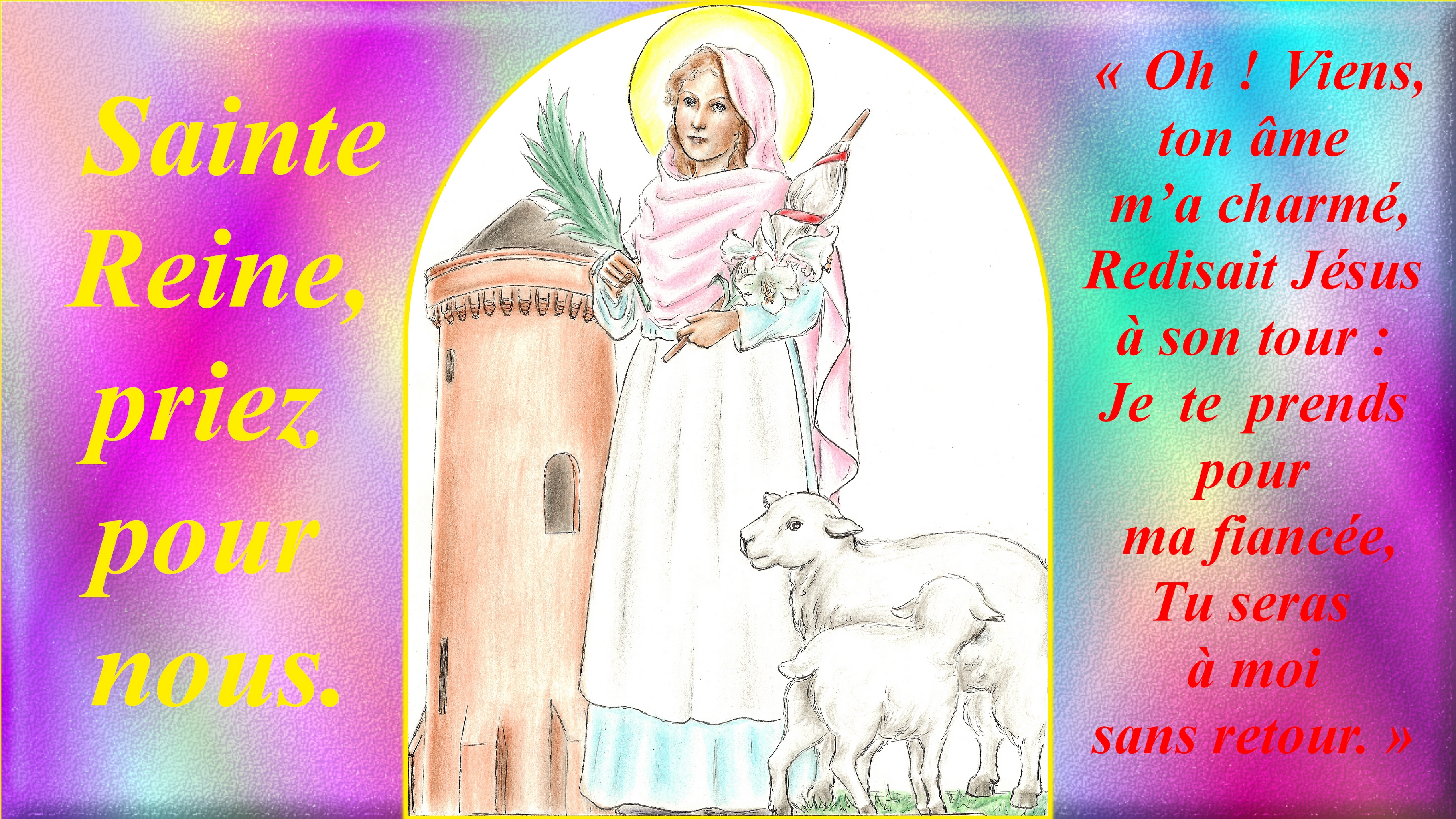 CALENDRIER CATHOLIQUE 2019 (Cantiques, Prières & Images) - Page 8 Ste-reine-568ae85