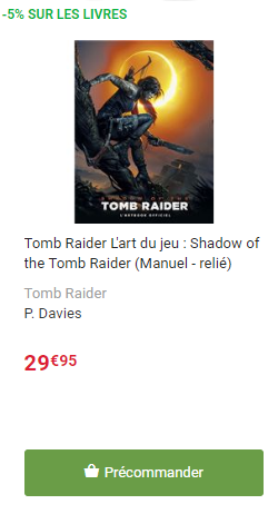 Shadow of the Tomb Raider bon plan fnac