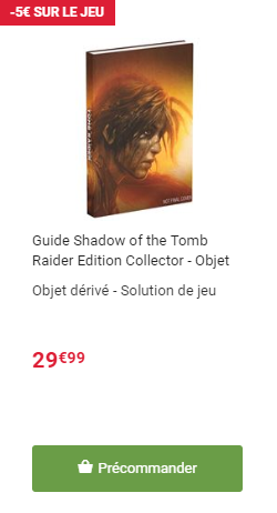 Shadow of the Tomb Raider bon plan fnac
