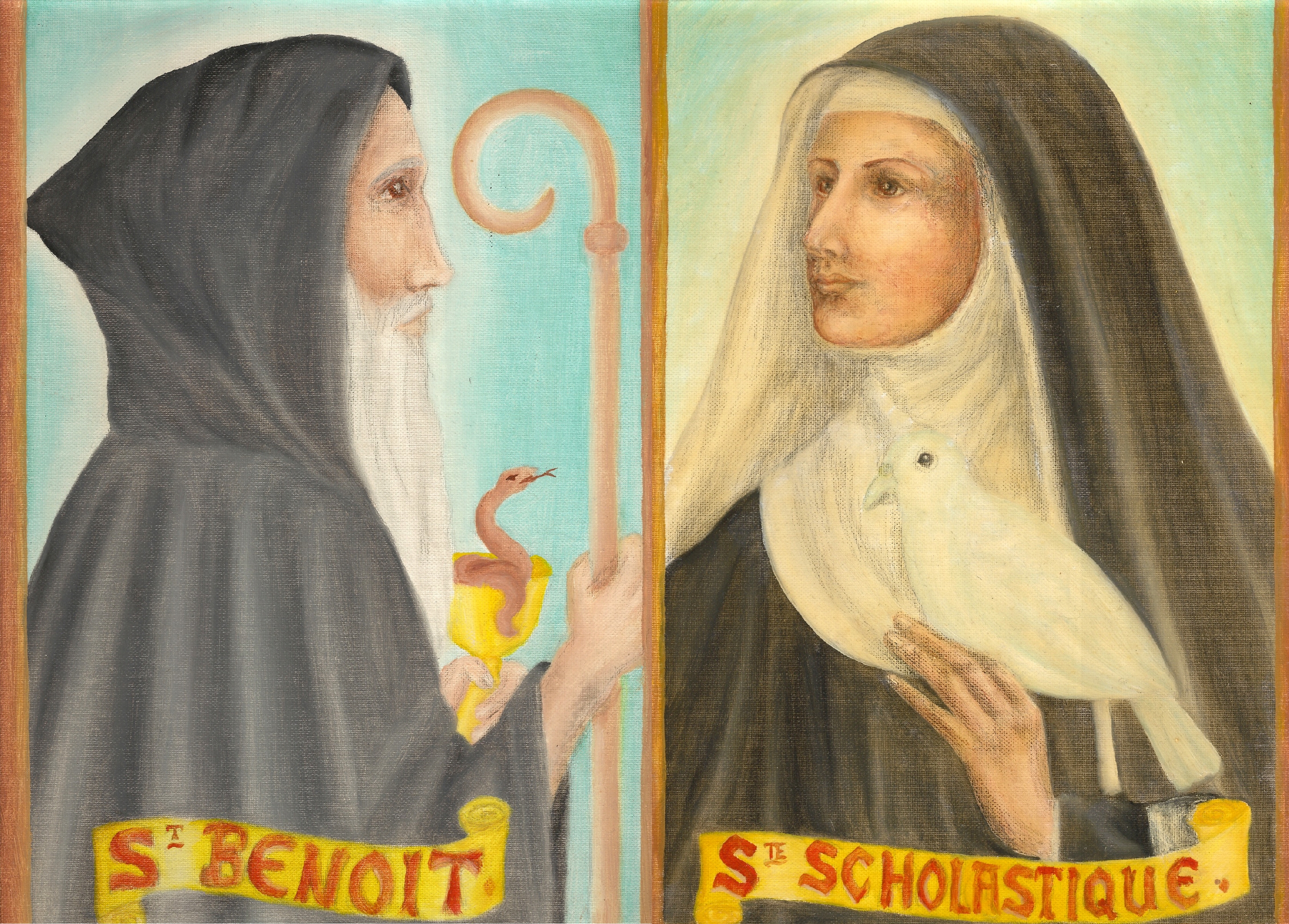 CALENDRIER CATHOLIQUE 2019 (Cantiques, Prières & Images) - Page 2 St-beno-t-ste-scholastique-565d6da