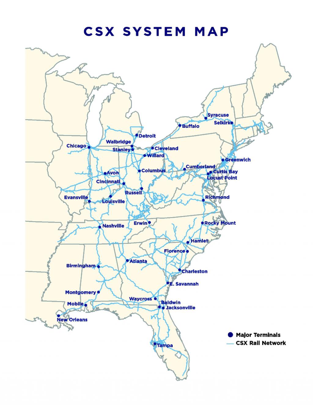 Csx Transportation Map Xooimage